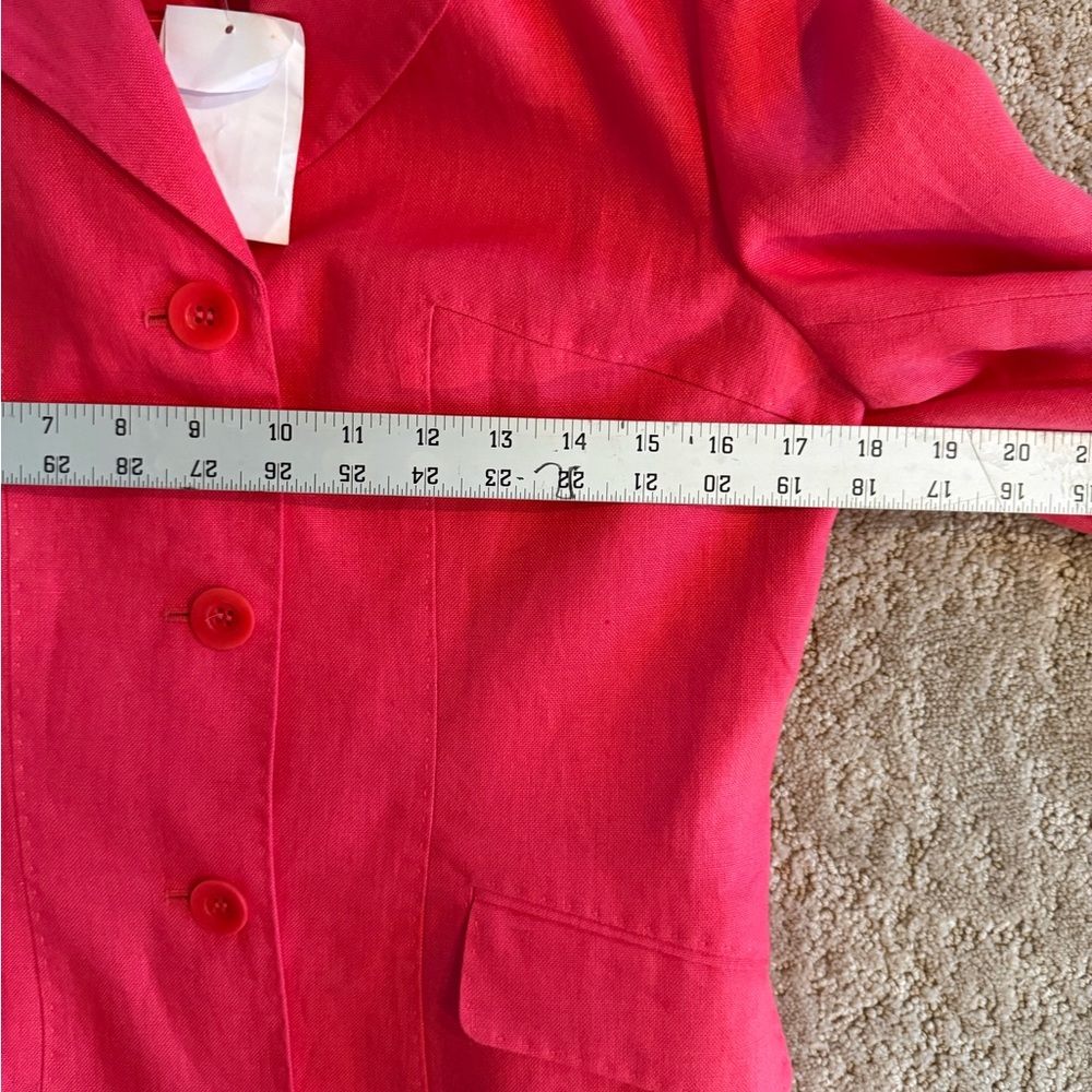 Talbot’s Pink Irish Linen Blazer Jacket Women’s 6P NWT Preppy Classic hot Pink - Picture 6 of 10